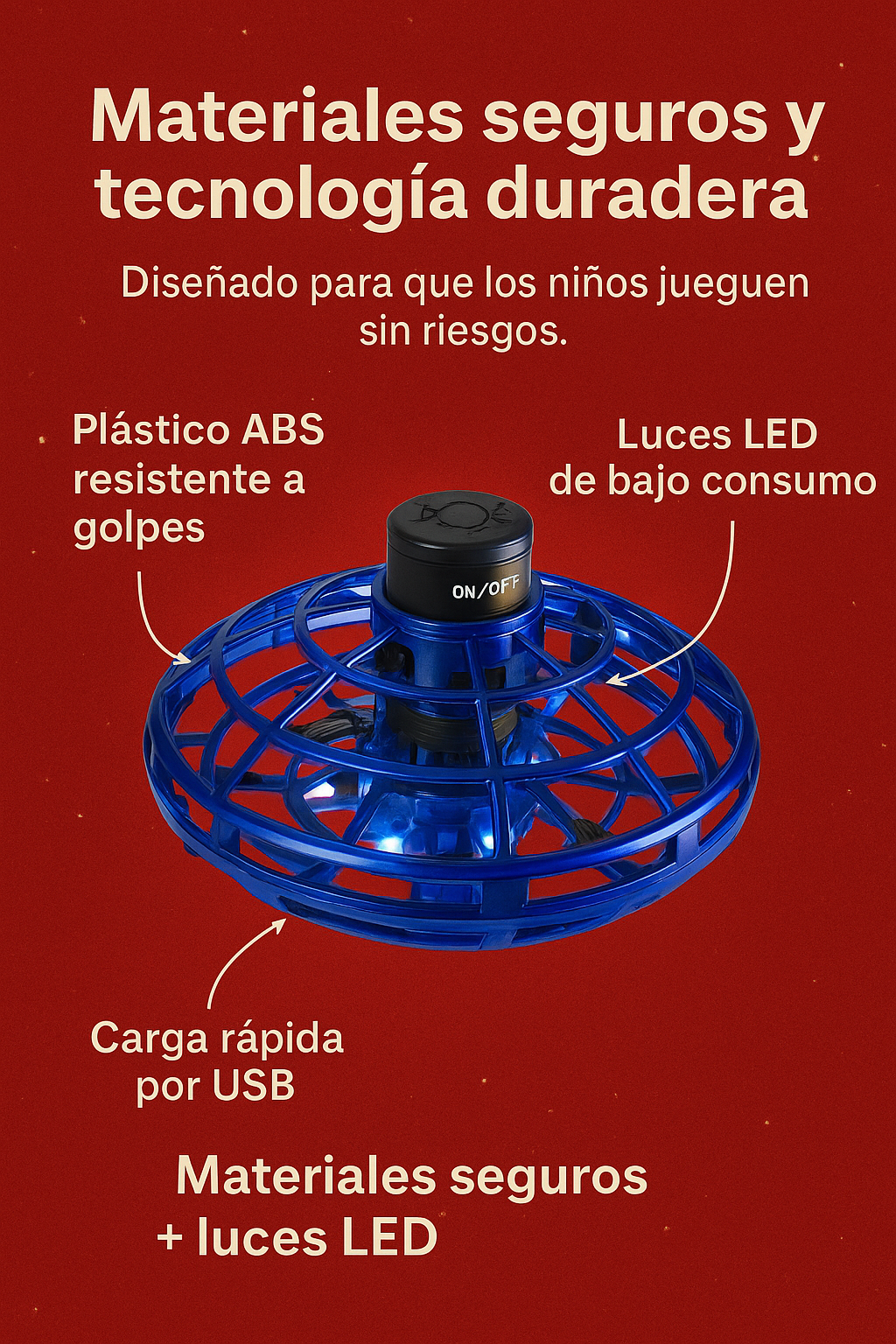 Spinner Volador LED Maxiball – Diversión Ilimitada para Niños